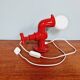 Red ceramic faucet wall light, 70s