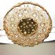 Golden brass chandelier with crystal glass inlays by Palwa, Germany, 1970s.