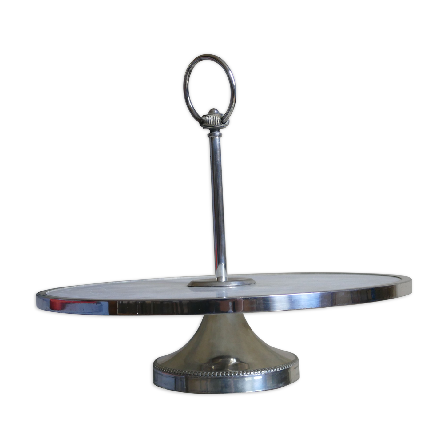 Marble and silver cheese platter