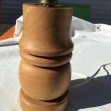 Solid wood lamp foot dug 70's
