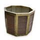 Planter in chrome steel and wicker