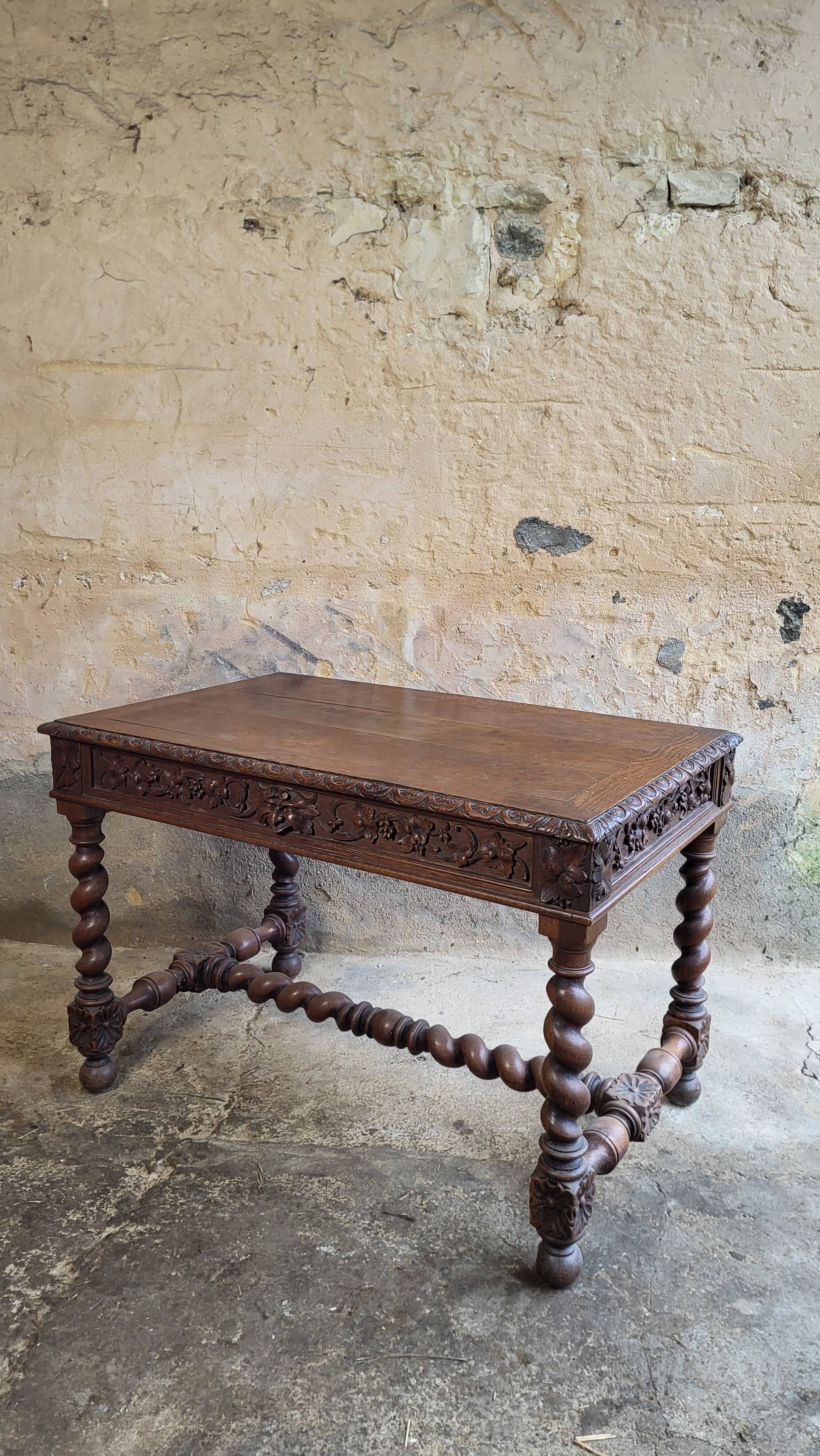 Louis xiii style writing desk table