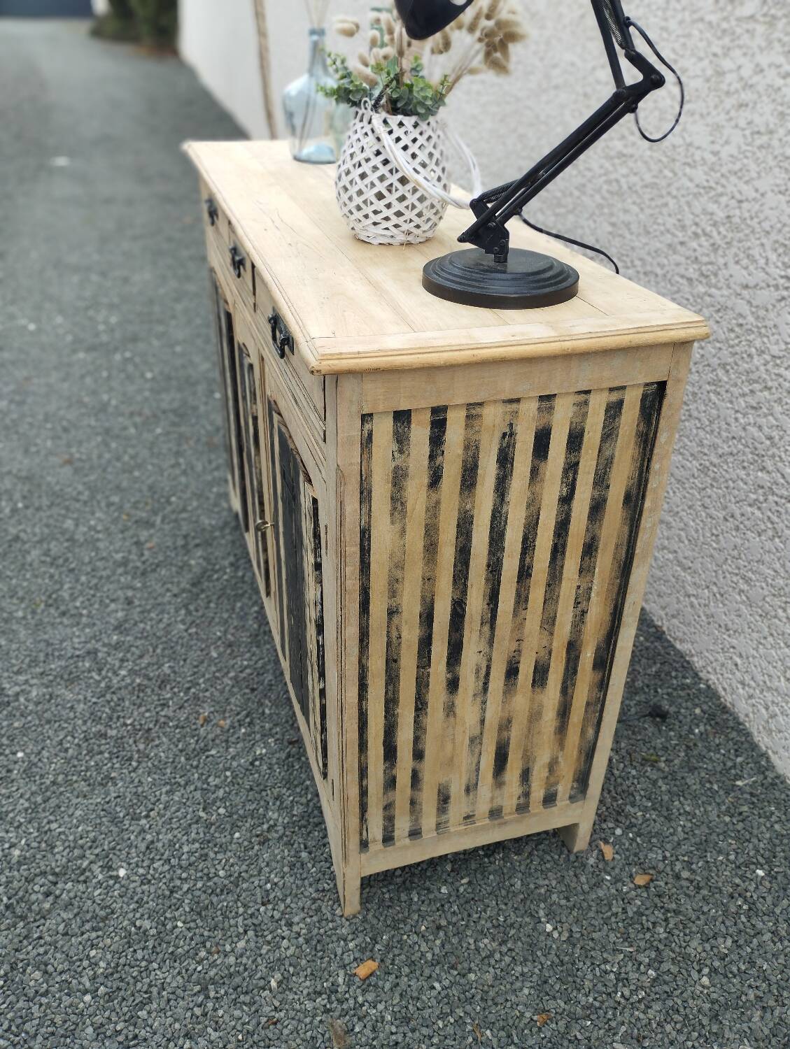 3-door wooden sideboard / Esprit Atelier furniture