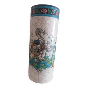Vase rouleau motif oiseaux