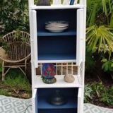 White rattan shelf