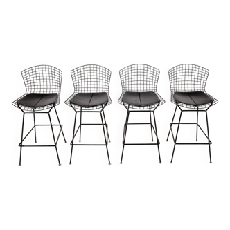 Set of 4 barstools by Harry Bertoia for Knoll, 1980