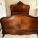 Old wooden bed nineteenth century rocaille style sign camus clermont ferrand