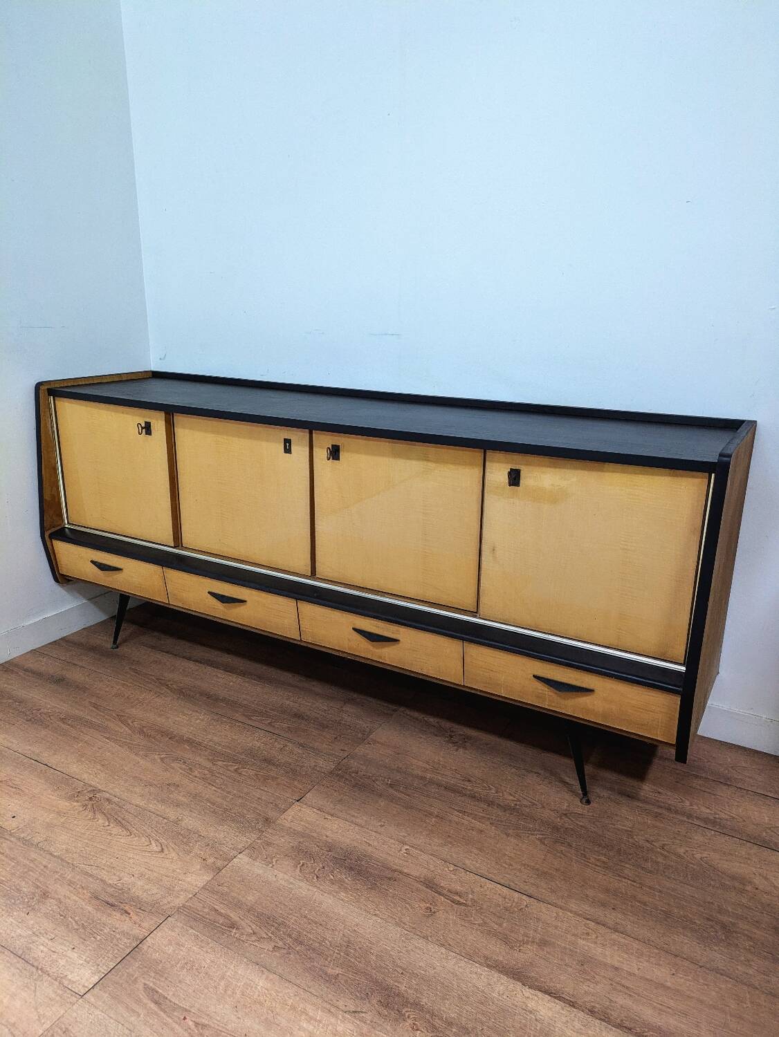 Vintage Scandinavian wooden sideboard