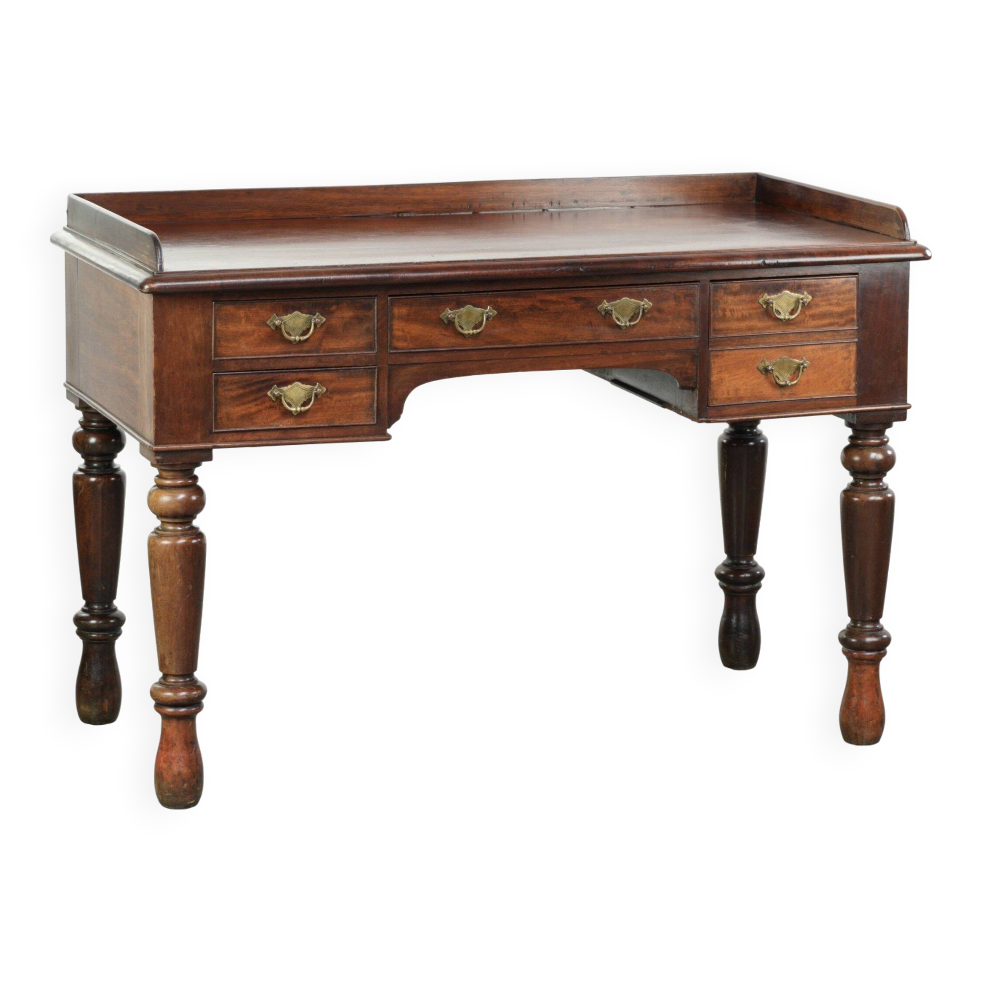 Elegant antique English desk / writing table from the mid-19th century
