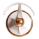 Patère double en métal émaillé blanc & doré