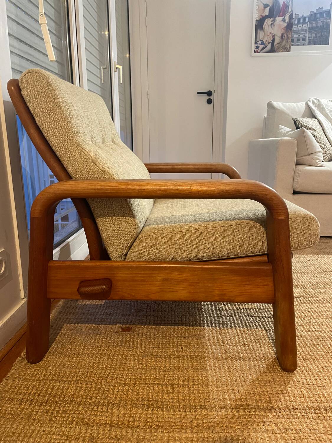 Fauteuil scandinave 60s teck