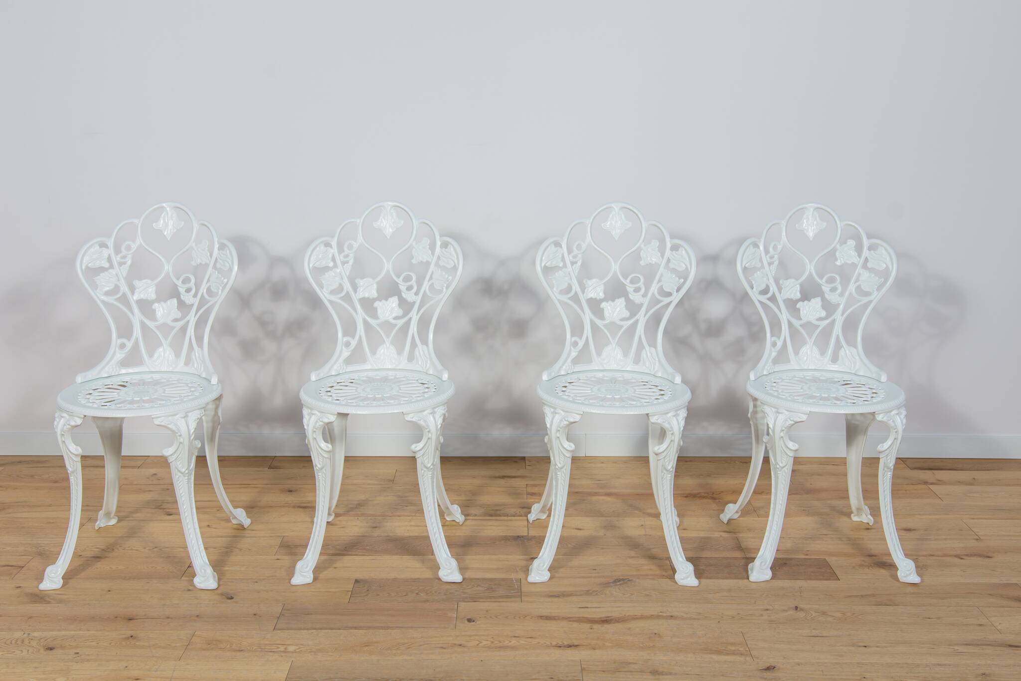 Art Nouveau Aluminum Garden Chairs, 1950s, United Knigdom, Set of 5