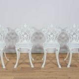 Art Nouveau Aluminum Garden Chairs, 1950s, United Knigdom, Set of 5