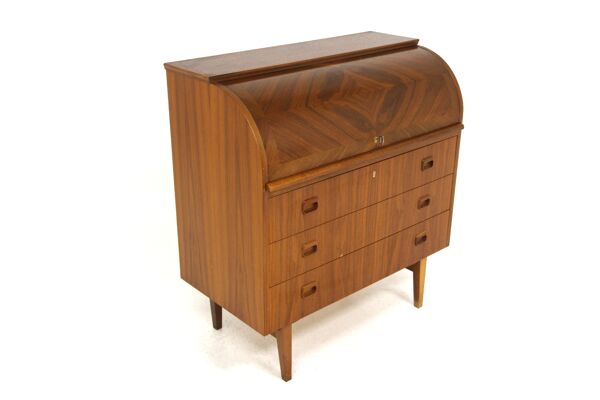 Secrétaire scandinave en noyer, Suède, 1960
