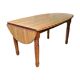 Extendable oval pine dining table 1970s