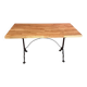 Bistro table, cast iron base and solid oak top.