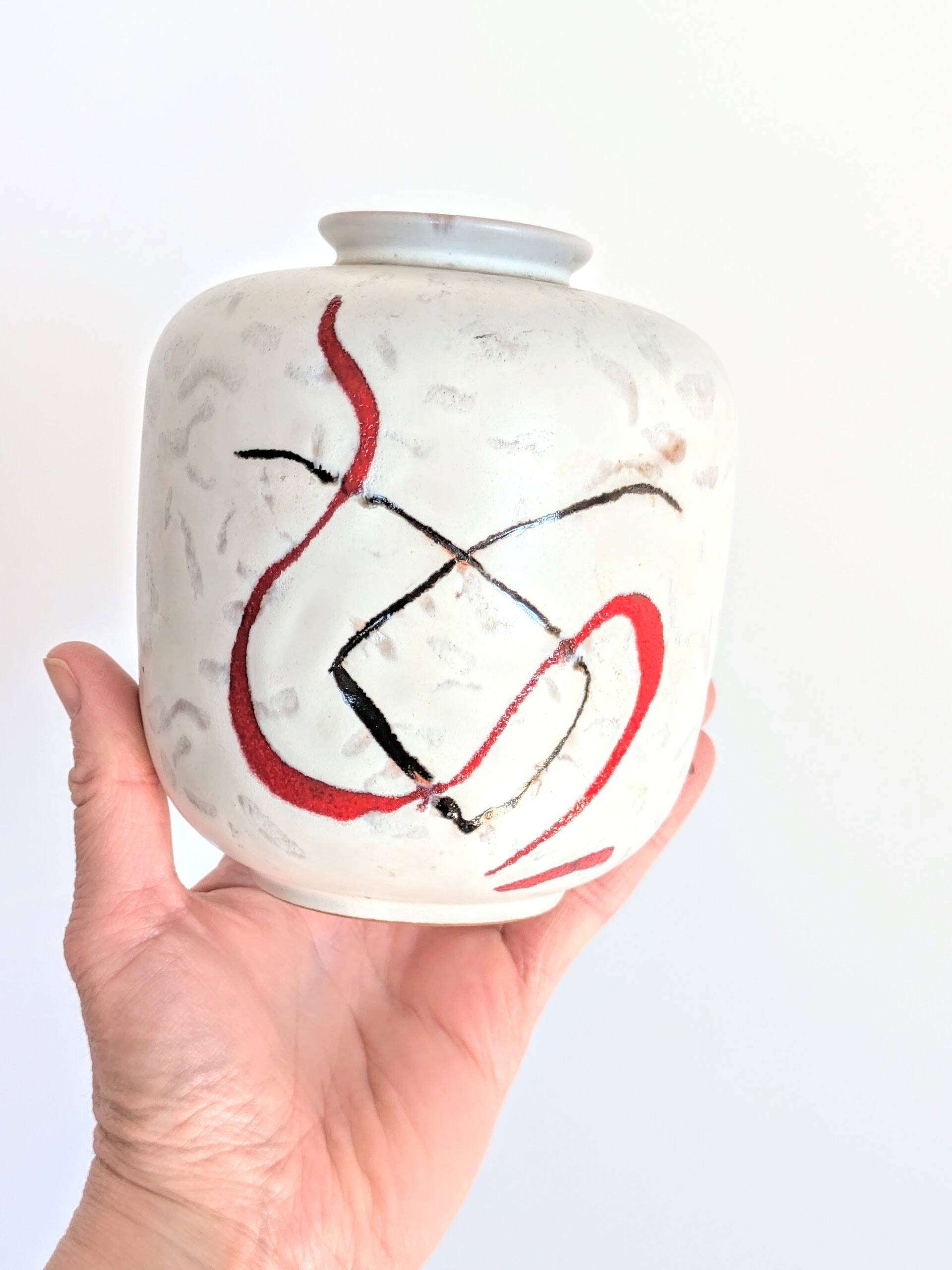 Vintage Carstens Tönnieshof "Attika" round vase, 1960s