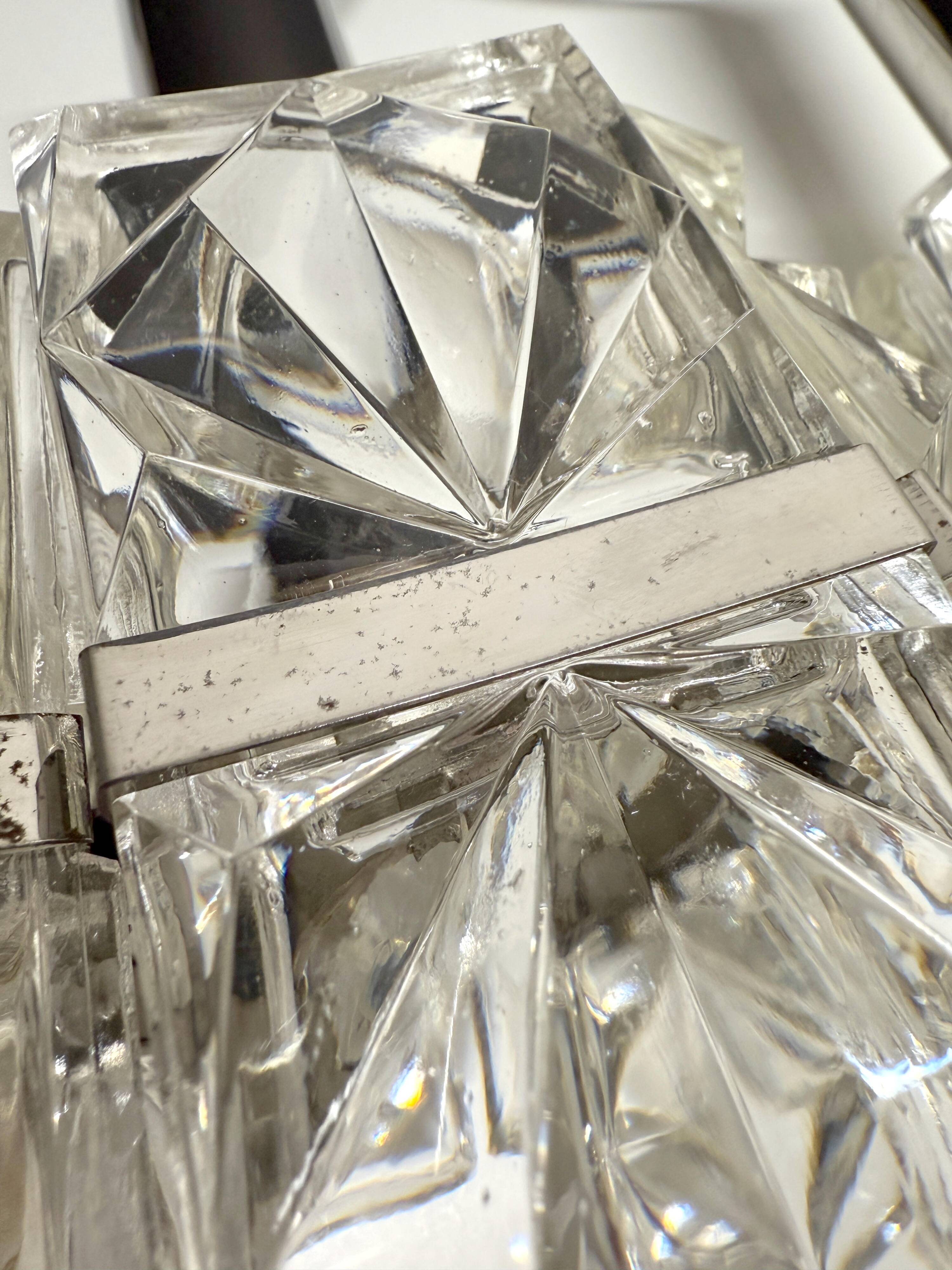 Old Vintage 4-Light Suspension Light Fixture Kinkeldey Style 60's 70's