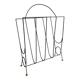 Mid-century poetic magazine rack in black metal