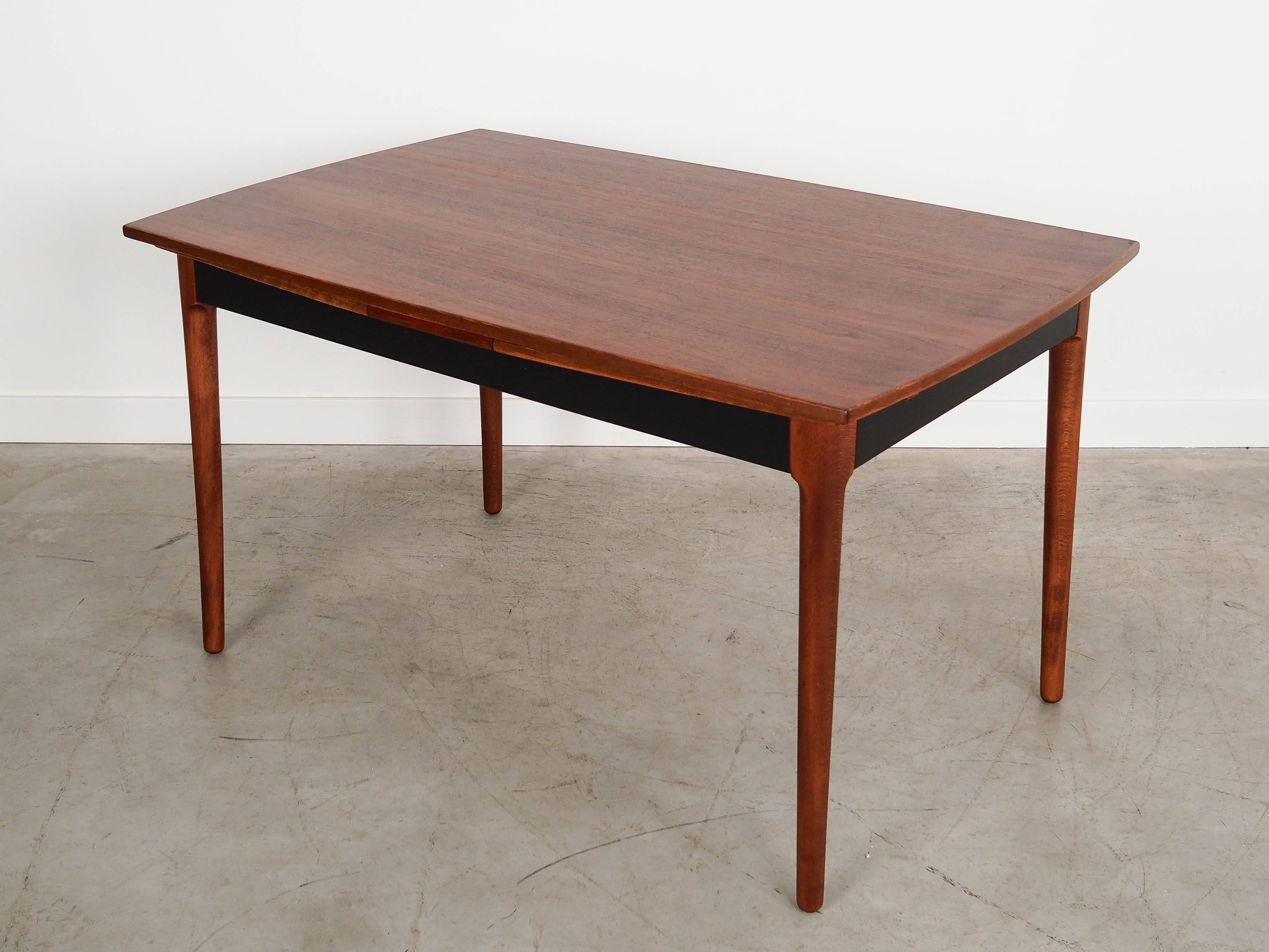 Walnut table, Danish design, 1970s, manufactured in Denmark