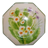 Decorative plate 'flowers' Maison Chaumette (Paris) vintage 80s. new.