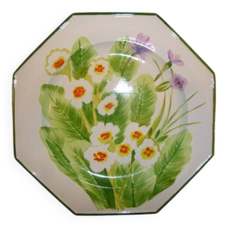 Decorative plate 'flowers' Maison Chaumette (Paris) vintage 80s. new.