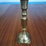 Duo of brass candle holders
