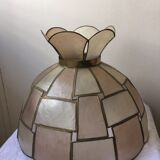 Mother-of-pearl and brass suspension with its collar