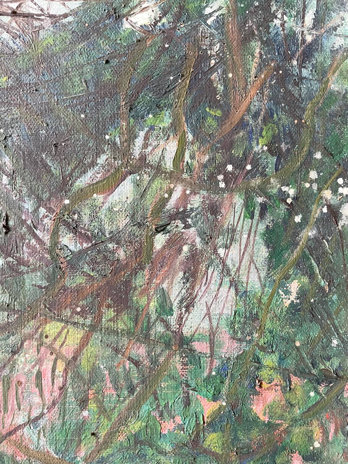 Vintage 70s landscape painting