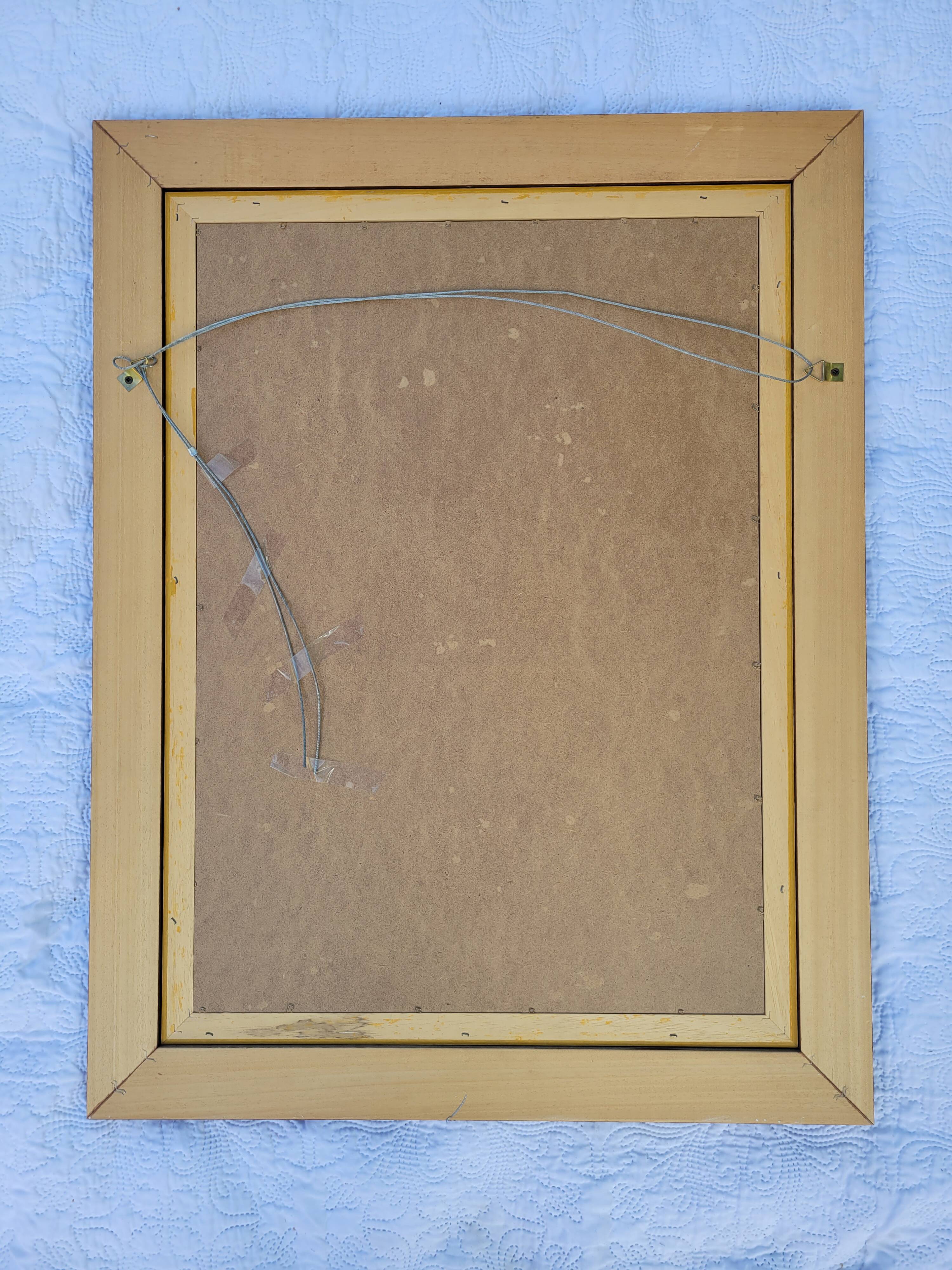 Large wooden and gold mirror