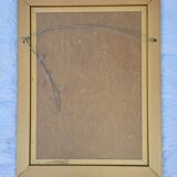 Large wooden and gold mirror