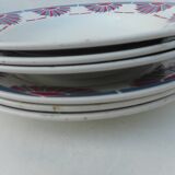 Set of 3 flat plates and 3 hollow plates