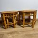 Vintage Boho Mid Century Bamboo Hexagonal Side Coffee Tables Flower Stools