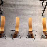 Series of 4 Chairs by Pietro Arosio for Airon 1980