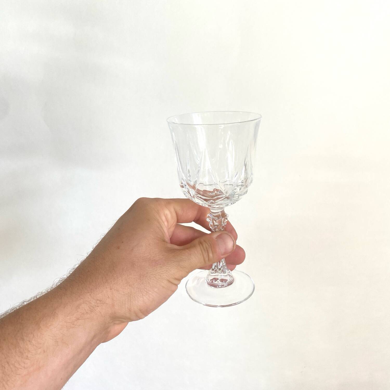 Red wine glasses - Cristal d'arques - Auteuil model - vintage