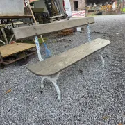 Old garden bench in cast iron and oak