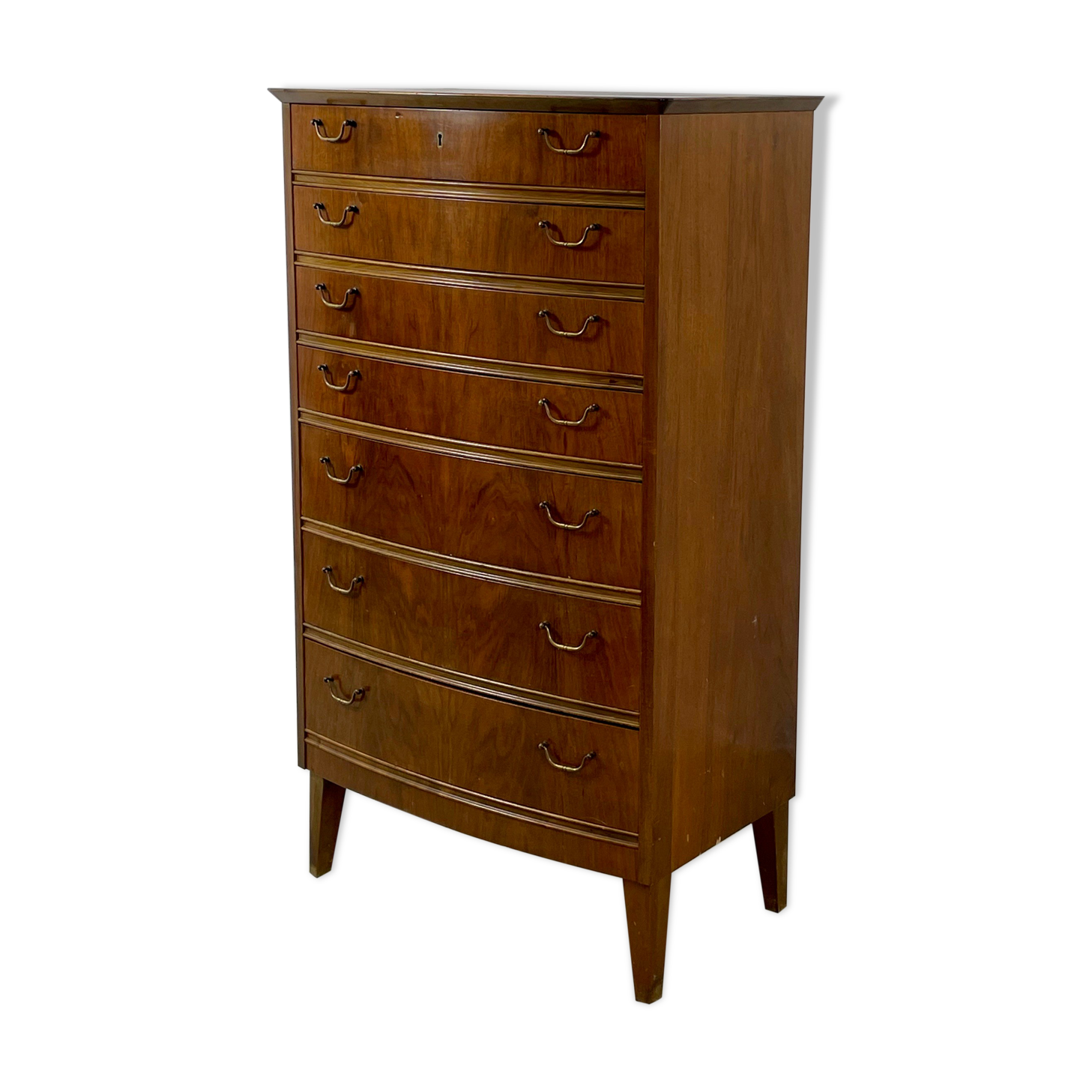 Danish tallboy chest of drawers Kvalitet mobelfabrik brdr. 1940s