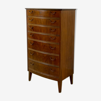 Danish tallboy chest of drawers Kvalitet mobelfabrik brdr. 1940s