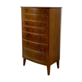 Danish tallboy chest of drawers Kvalitet mobelfabrik brdr. 1940s