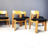 Vintage brutalist dining chairs, set of 6