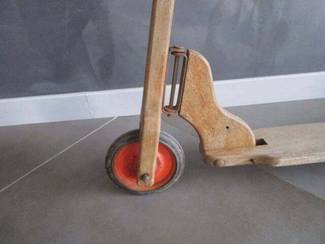 Old wooden scooter
