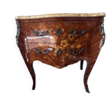 Wooden and marble chest of drawers