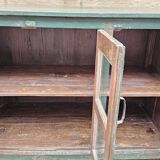 Ancien buffet vitré en teck birman