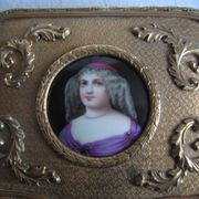 Brass jewelry box asked with porcelain betting