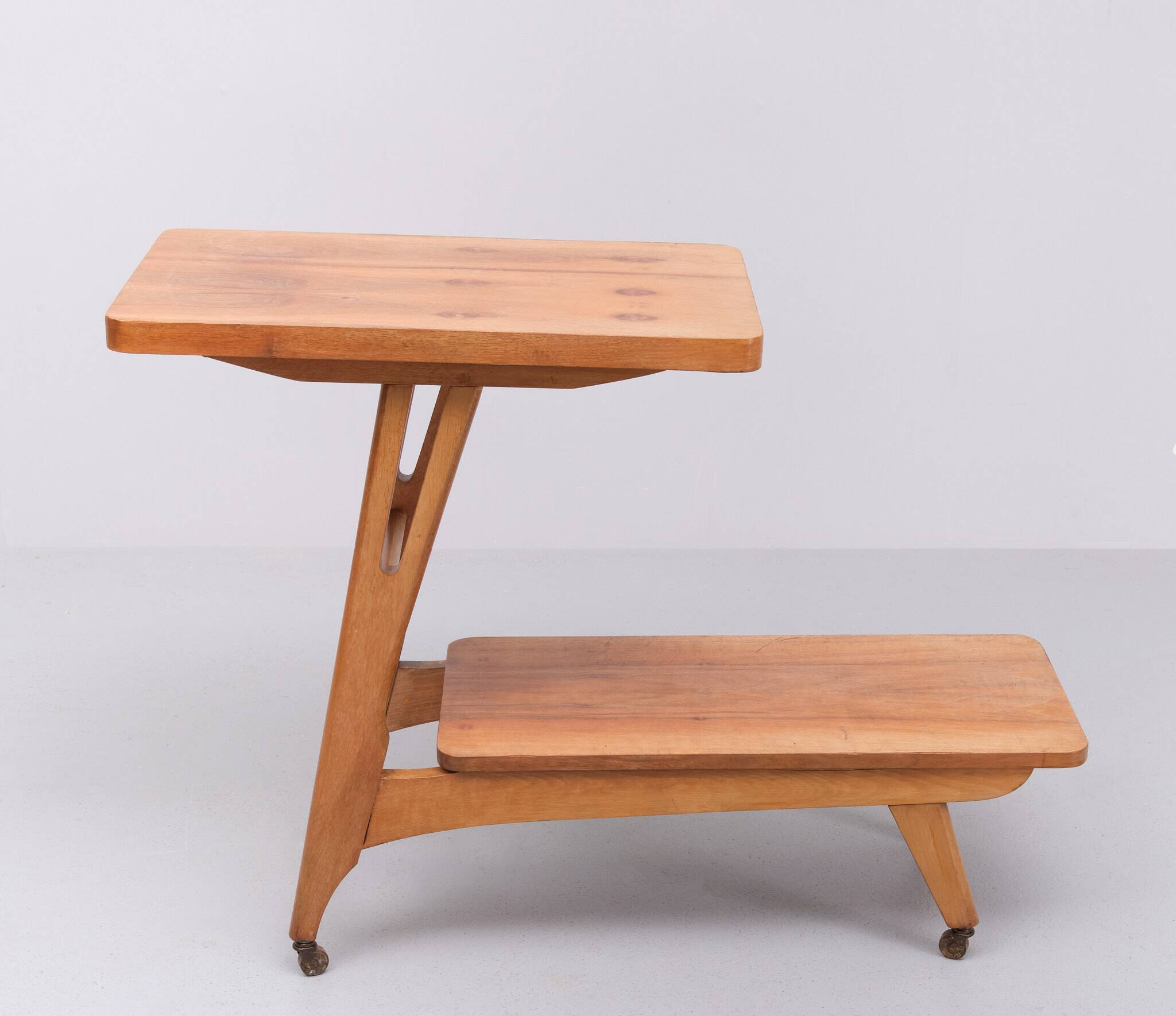 Two tier tray TV table 1950s Holland