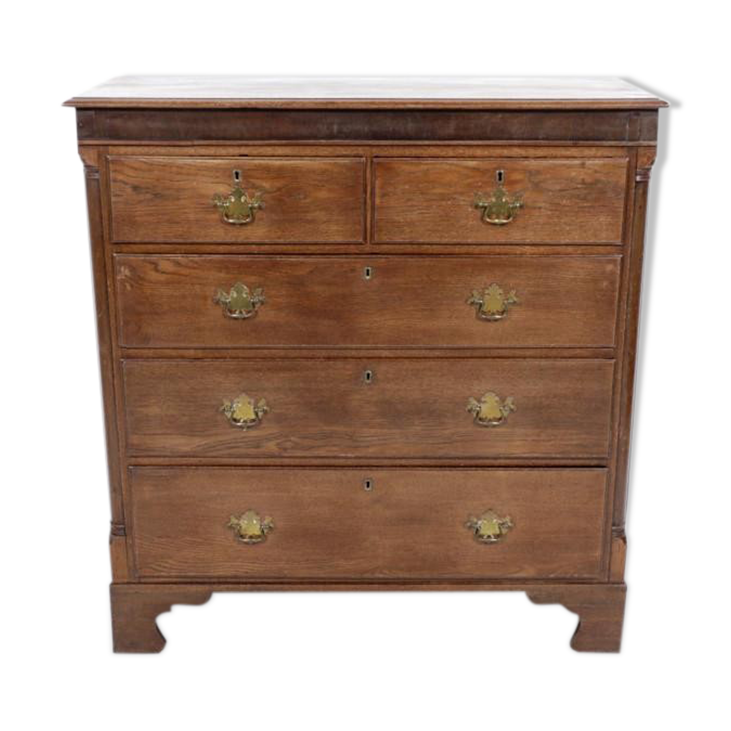 Antique oak cabinet with 5 drawers