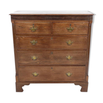 Antique oak cabinet with 5 drawers