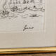 Dessin à la mine de plomb, port, signé Jean Fusaro