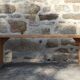 Old wooden bench patina