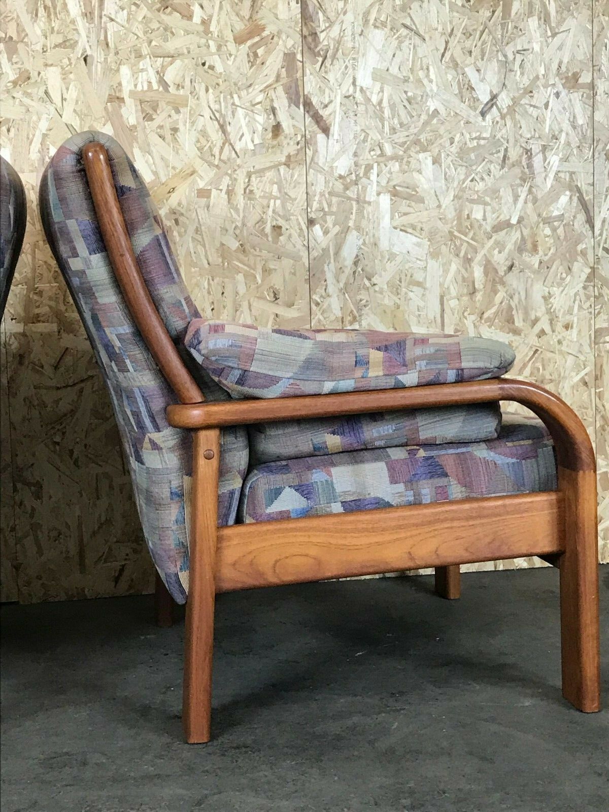 2x 60s 70s Teak Easy Chair Olsen & Laursen Danish Design Denmark